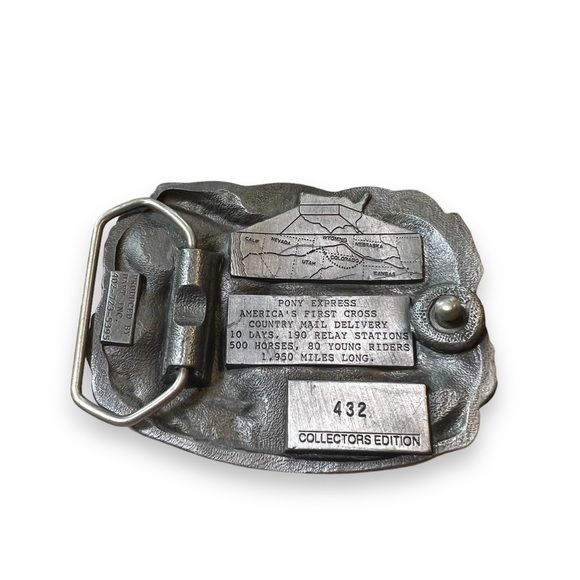 Vintage Dart Pony Express Collector’s Edition Pewter Belt Buckle - Picture 2 of 12